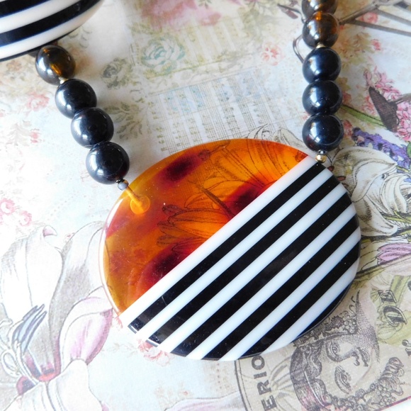 ⭐ RETRO complete SET chunky plastic necklace - Picture 3 of 7